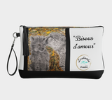 #2 Trousse en cuir végane "Bisous d'amour" Style 1 Guépard