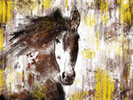 Peinture numérique d'un cheval "Courage" #J